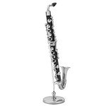 Miniature Black Ebonite Clarinet Ornament for Beginners