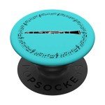 Aqua Music Notes PopGrip for Clarinet Players