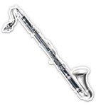 Bass Clarinet Vinyl Waterproof Sticker for Gadgets