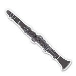 Vinyl Clarinet Sticker for Cars, Laptops & More