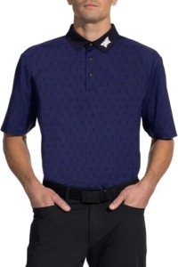 PXG Men's Cactus Print Polo - Navy Medium