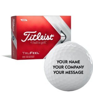 Personalized Titleist TruFeel White Golf Balls