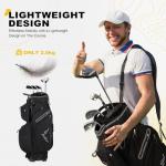 UNIHIMAL 15-Way Golf Cart Bag with Rain Cover