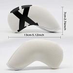 Neoprene Iron Headcovers Set - 10 Pieces - White