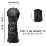 Barudan Golf Fairway Wood Head Covers - Black