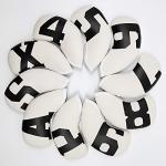 Neoprene Iron Headcovers Set - 10 Pieces - White