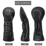Barudan Golf Fairway Wood Head Covers - Black