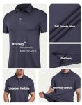 Men's Moisture-Wicking Polo Shirts for Golf - 6 Pack