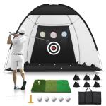 10x7FT Golf Practice Net with Tri-Turf Mat