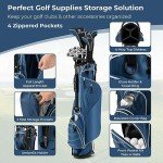 Lightweight Portable Golf Stand Bag with 4 Pockets