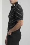 PXG Men's Cactus Print Comfort Fit Polo Black