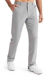 Libin Men's Lightweight Stretch Golf Pants - Light Grey
