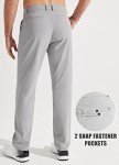 Libin Men's Lightweight Stretch Golf Pants - Light Grey