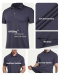 Men's Moisture-Wicking Polo Shirts for Golf - 6 Pack
