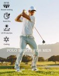 Men's Moisture-Wicking Polo Shirts for Golf - 6 Pack
