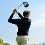 Men's Moisture-Wicking Long Sleeve Golf Polo Shirt