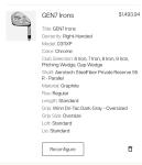 PXG Gen 7 0311XP Irons with Oversized Grips