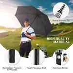 Gonex 68 Inch Windproof Golf Umbrella - Black