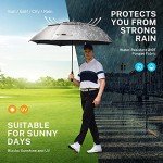 Gonex 68 Inch Windproof Golf Umbrella - Black
