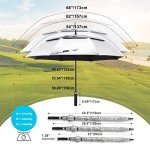 Gonex 68 Inch Windproof Golf Umbrella - Black
