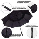 ACEIKen 72-Inch Windproof Golf Umbrella - Black