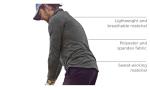 Men's Moisture-Wicking Long Sleeve Golf Polo Shirt
