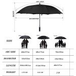 ACEIKen 72-Inch Windproof Golf Umbrella - Black