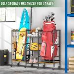 Garage Golf Bag Storage Organizer for 2 Bags