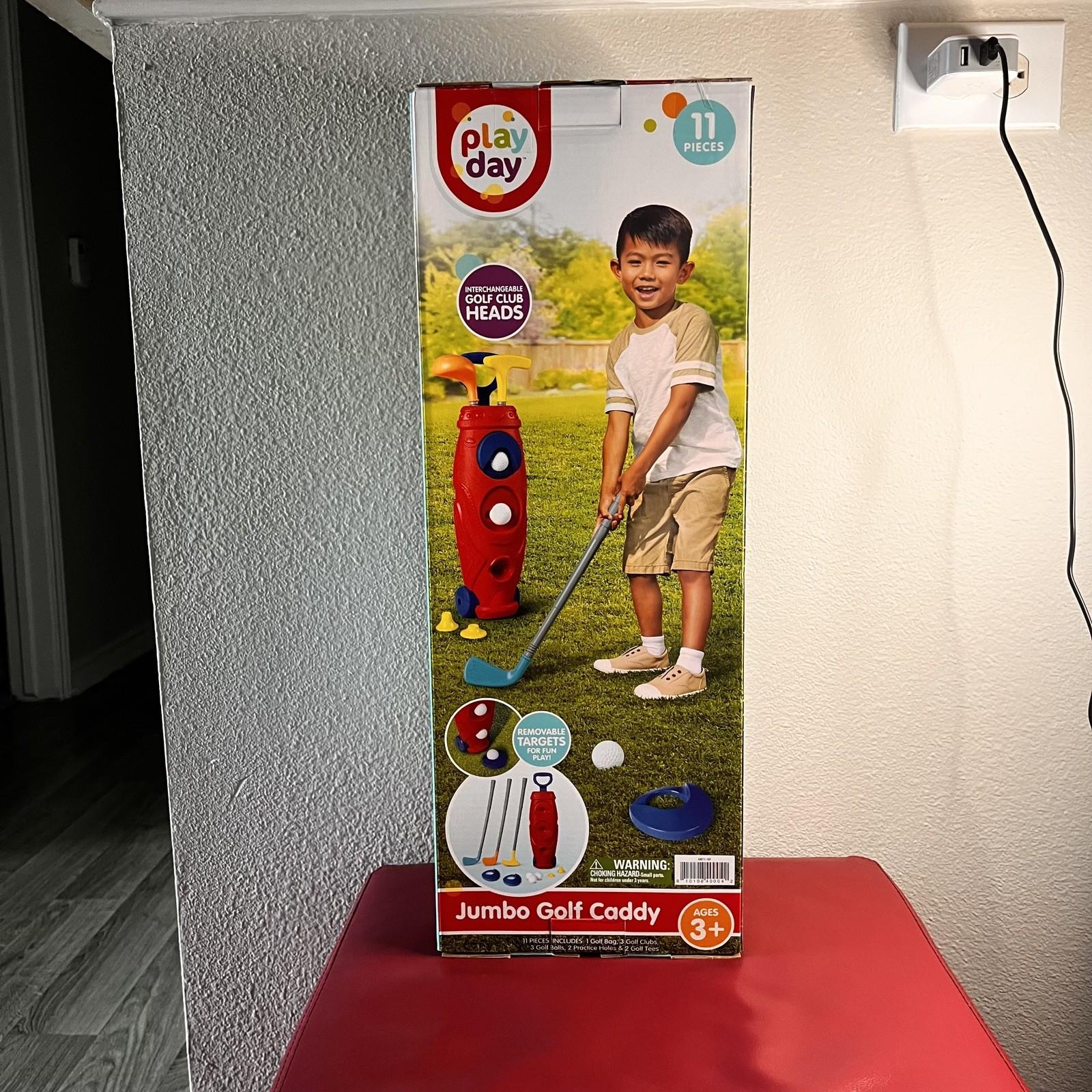 Jumbo Golf Caddy Set with Clubs and Balls