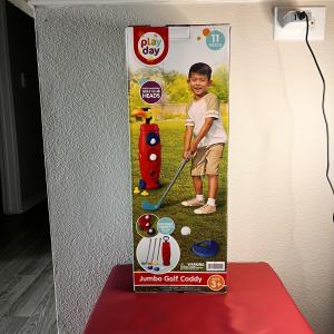 Jumbo Golf Caddy Set with Clubs and Balls