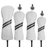 4-Piece Golf Club Head Covers with Tags