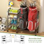 Portable Golf Bag Storage Rack with Wheels