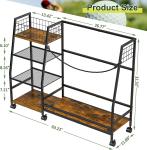 Portable Golf Bag Storage Rack with Wheels