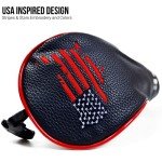 Premium Leather Golf Head Covers Set (Navy)