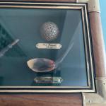 Antique Golf Equipment Shadow Box with Balls & Clubs