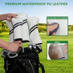 4-Piece Golf Club Head Covers with Tags