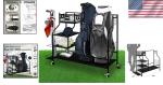 Black Steel Golf Bag and Equipment Storage Rack