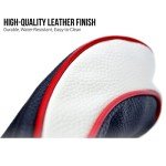 Premium Leather Golf Head Covers Set (Navy)