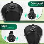 3-Piece Golf Club Headcovers in Classic Black