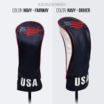 Premium Leather Golf Head Covers Set (Navy)