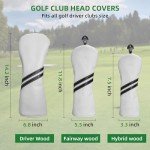4-Piece Golf Club Head Covers with Tags