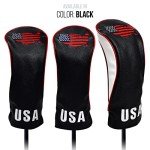 Premium Leather Golf Head Covers Set (Navy)