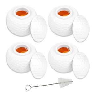 Golf Ball Shot Glasses - 4 Pack with Brush