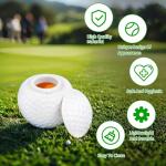 Golf Ball Shot Glasses - 4 Pack with Brush