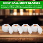 Golf Ball Shot Glasses - 4 Pack with Brush