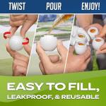 GoSports Funny Golf Ball Shot Glasses - 12 Pack