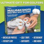 GoSports Funny Golf Ball Shot Glasses - 12 Pack