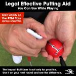 EyeLine Golf Impact Ball Liner 3-Pack for Putting