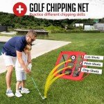 ZEALFEEL 10x7ft Golf Practice Net and Accessories