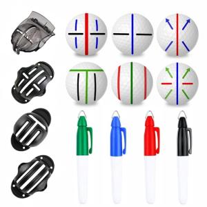 8 Pack Golf Ball Marker Set with Stencils